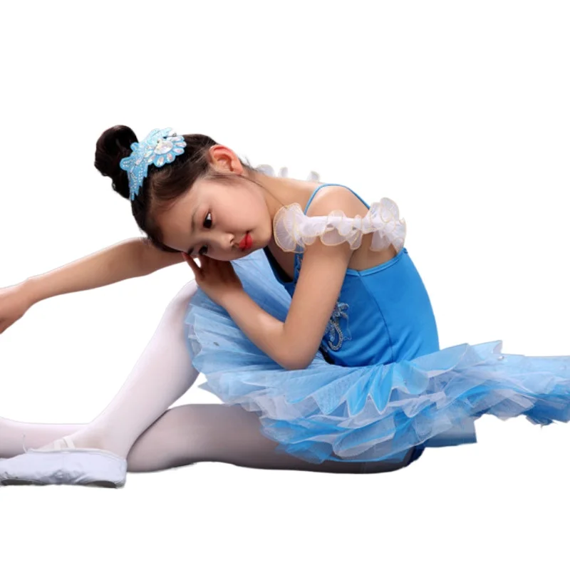 Детское балетное платье-пачка с лебедем и озером | Тематическая одежда униформа