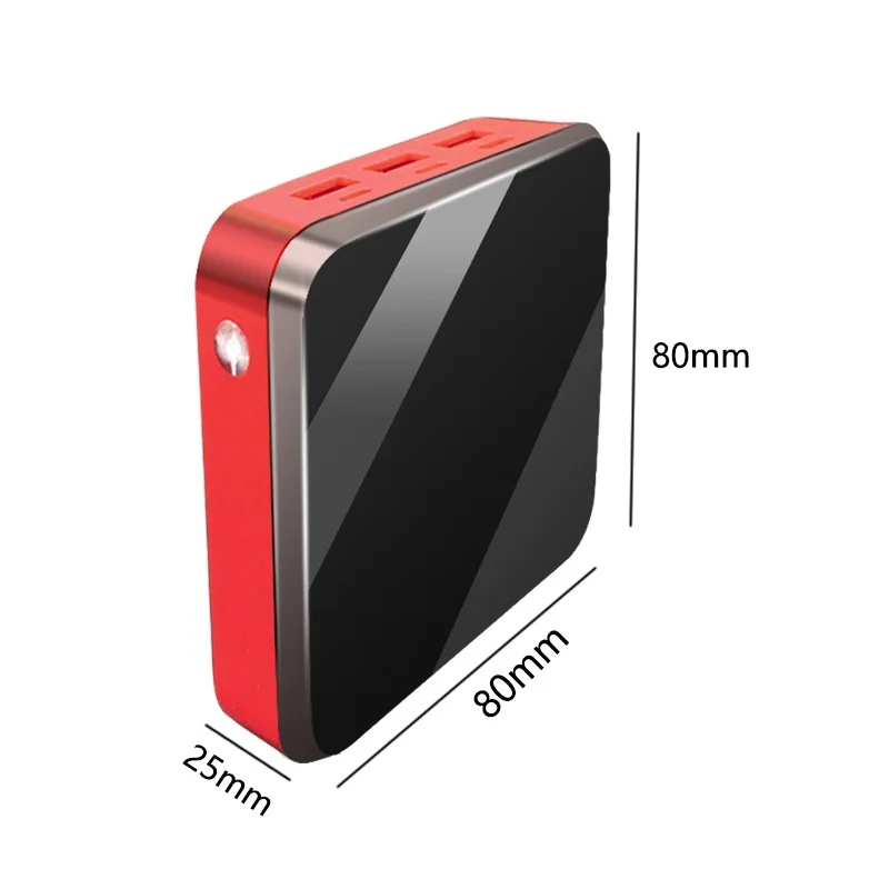 Мини 30000mAh QI Беспроводное зарядное устройство 3 USB банк питания цифровой дисплей