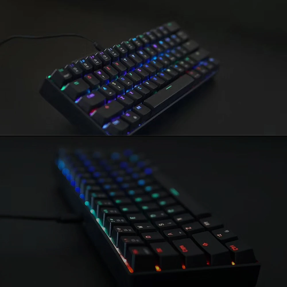 Механическая игровая клавиатура MOTOSPEED CK61 RGB OUTMU с голубыми переключателями 61
