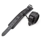 Черные манжеты на лодыжке из натуральной кожи БДСМ связывание ограничения секс-игрушки для пар металлическое отверстие железная цепь ссылка экзотические аксессуары