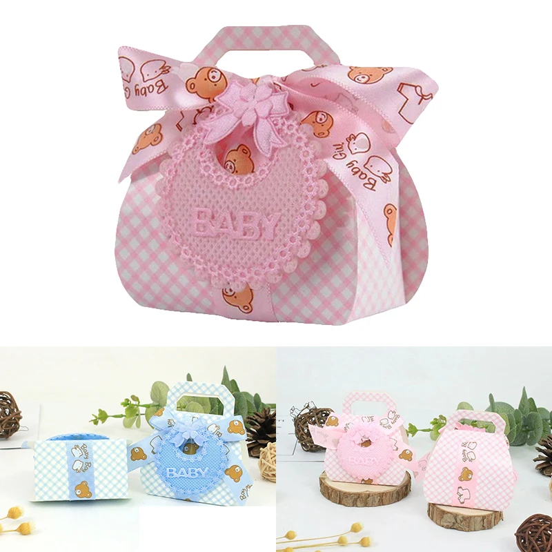 

12Pcs Hand Bag Wedding Favor Boxes Wedding Gifts For Guest Flower Candy Box Wedding Candy Bags Chocolates Box