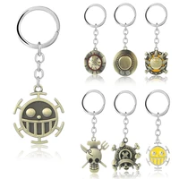 all series one piece nautical king around straw hat road flying sauron metal keychain men and women couples key chain rings