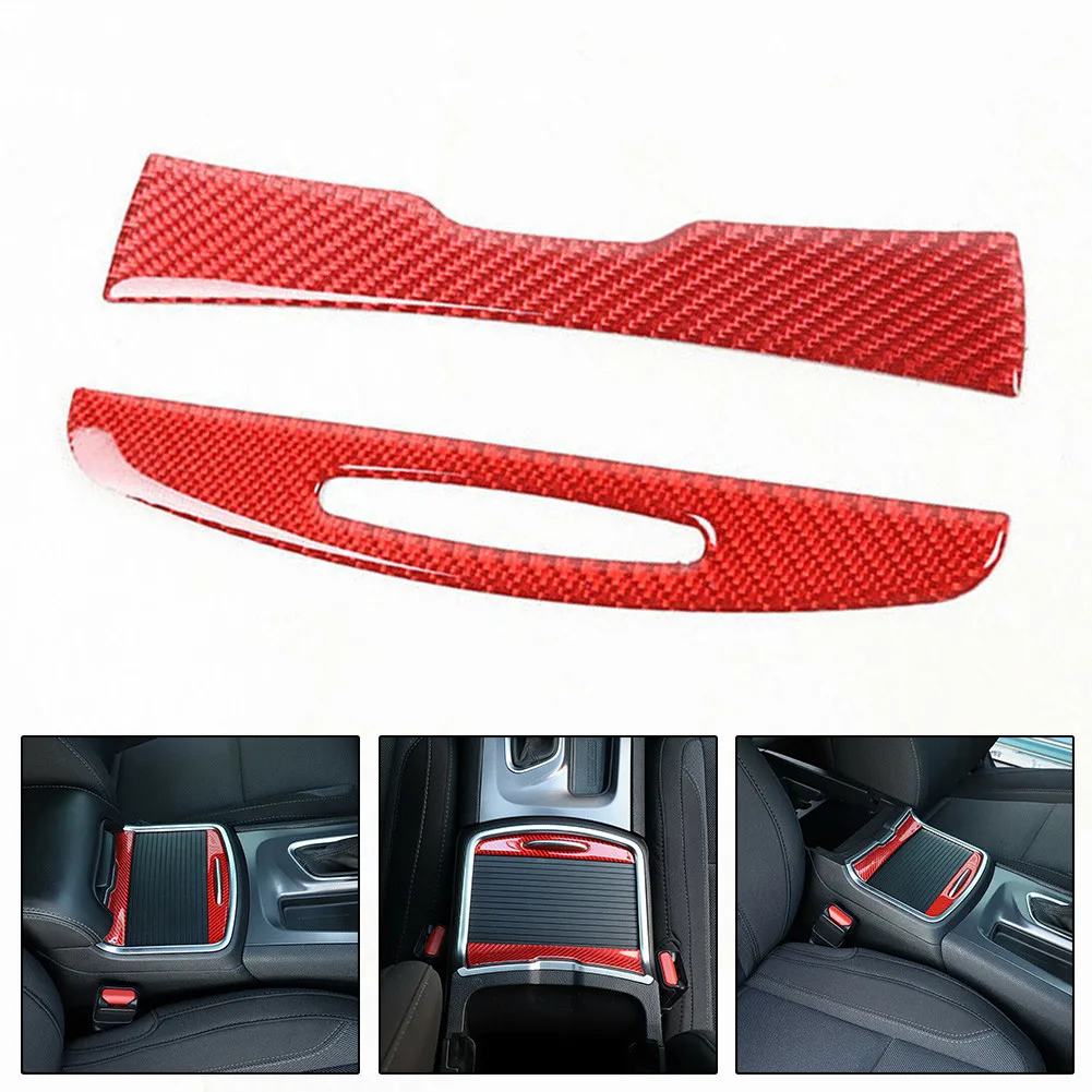 

Auto Carbon Fiber Style Armrest Console Gear Cup Holder Cover Trim Sticker For Dodge Charger 2015-2020