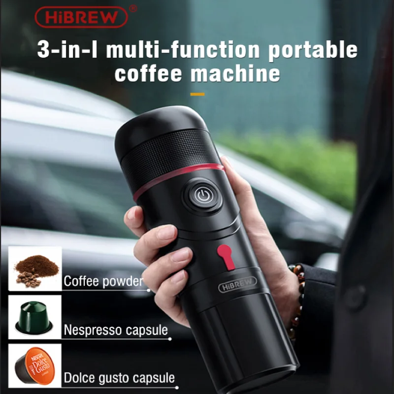 買取 多機能ポータブルのコーヒーマシン車DC12Vエスプレッソメーカードルチェポッドカプセルエスプレッソマシンコーヒー粉末H4