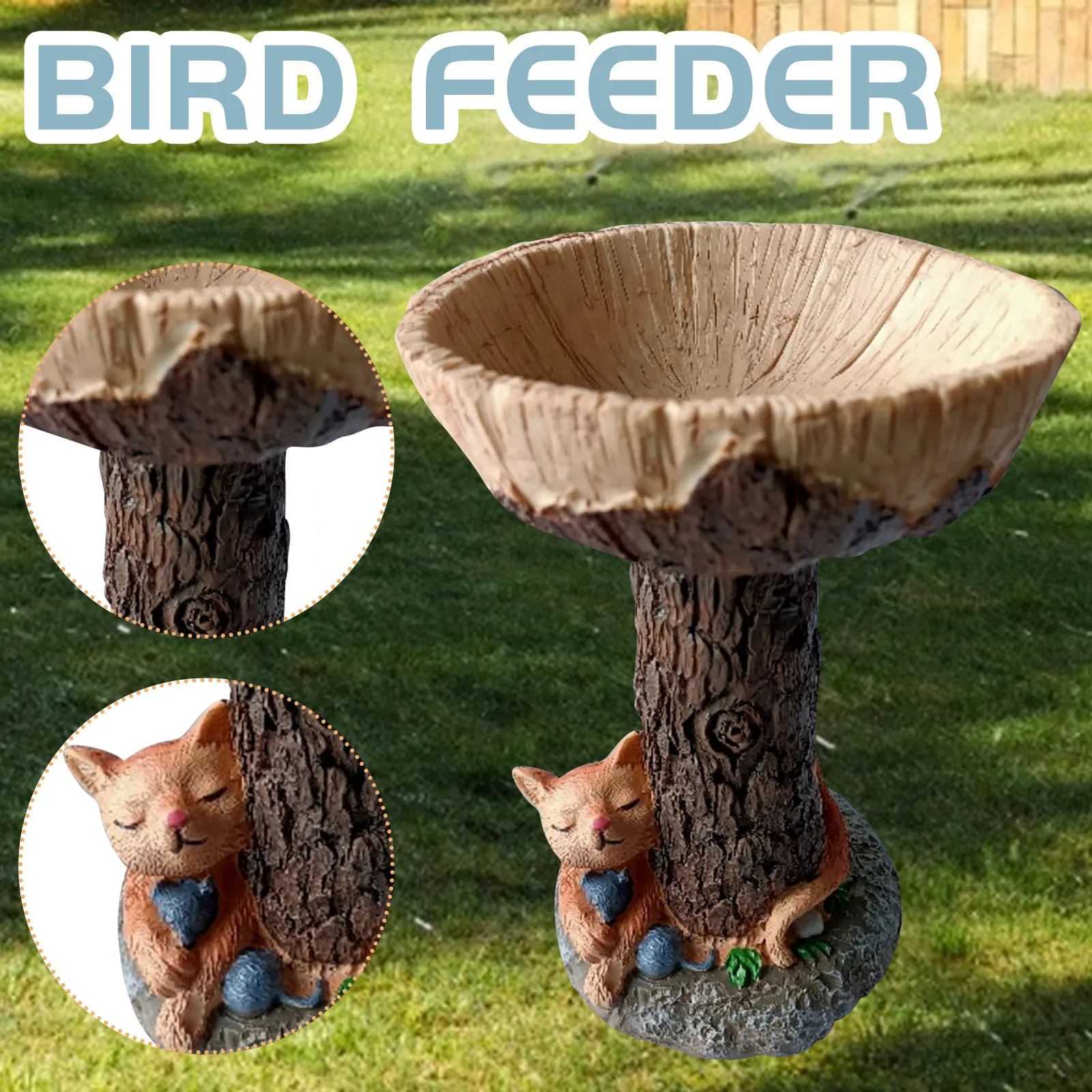 

Садовые искусственные полимерные кормушки для птиц ручной работы, стоячие кормушки для птиц, имитация цветка, уличное украшение для балкон...