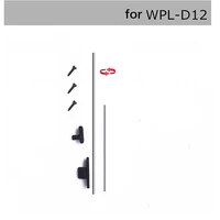 stainless steel antenna long short interchangeable set diy for wpl d12 micro card rc car accessories