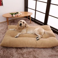 removable and washable lamb wool cat bed detachable puppy mat thickened mattress and kennels for dogs in winter pet nest
