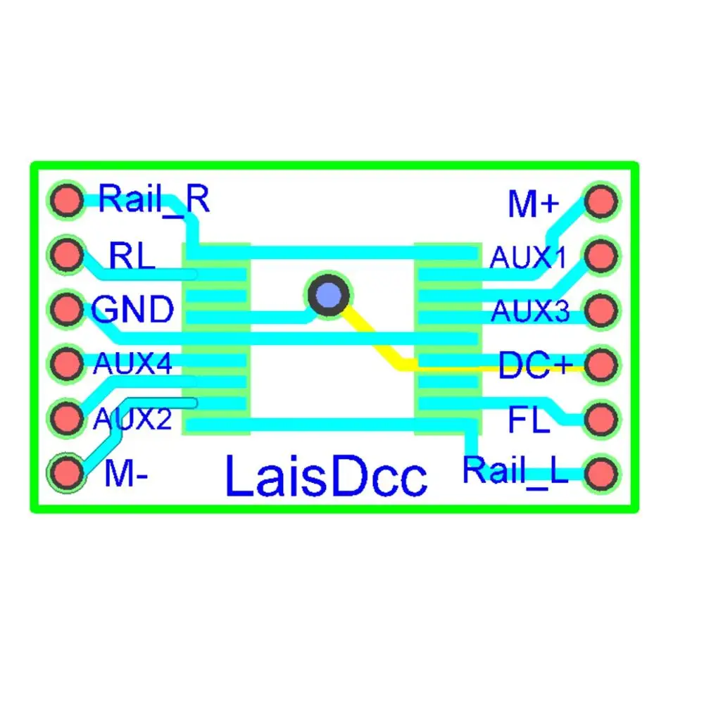 LaisDcc 860031 Next18 NEM662 плата адаптера 18Pin для проводов/LaisDcc бренд