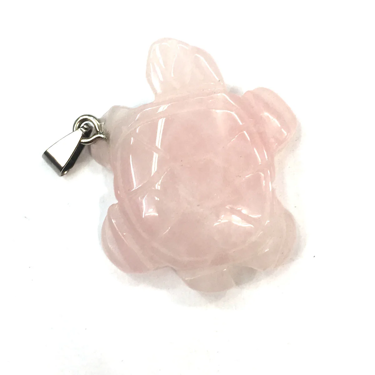 Черепаха розового кварца подвесной рейки лечебный натуральный камень амулет DIY