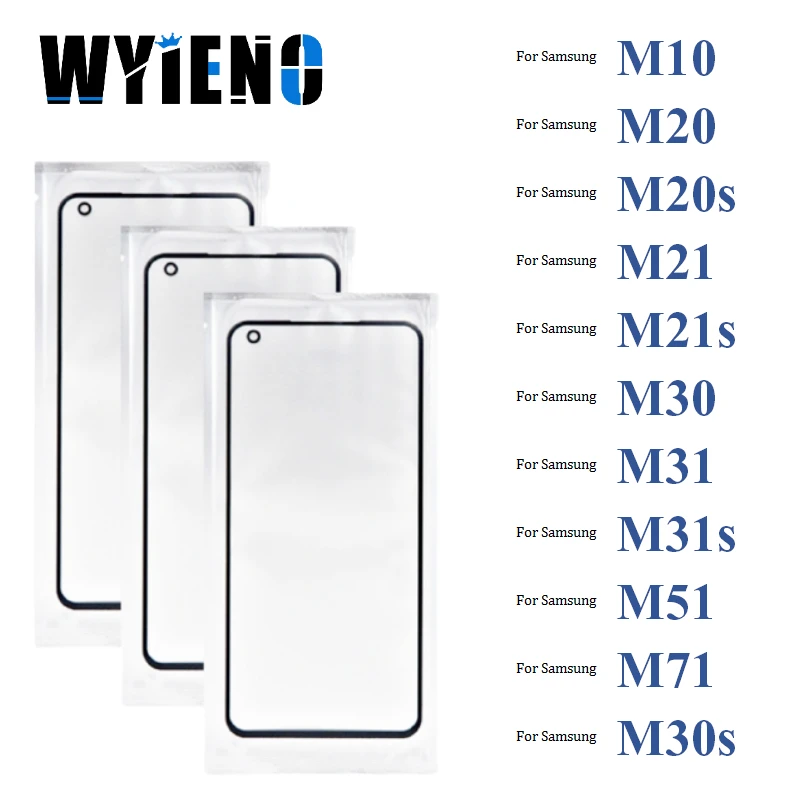 

10PCS For Samsung Galaxy M10 M10s M20 M20s M21 M21s M30 M30s M31 M40 On Touch Screen Digitizer LCD Sensor Panel Glass lens + OCA