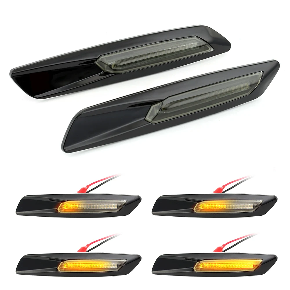 2 шт. Динамический светодиодный боковой габаритный фонарь Поворотная сигнальная