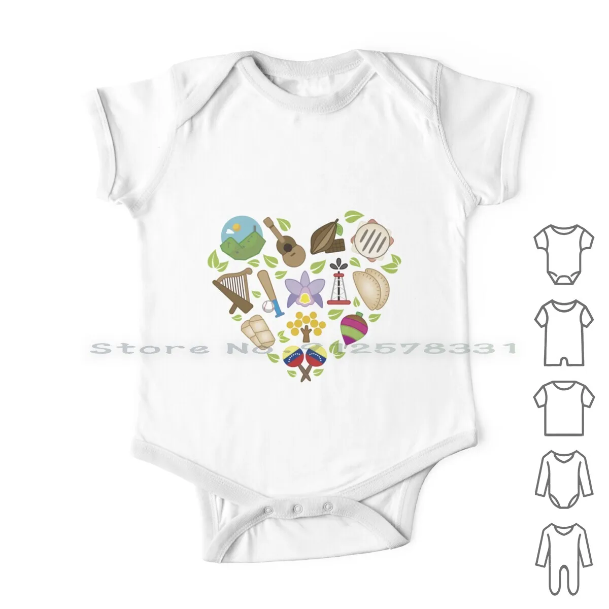 

With My Heart In Venezuela Newborn Baby Clothes Rompers Cotton Jumpsuits Mimogoshopping Mimogodesign Heart Arepera Harina Pan