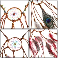 Fashion Boho Hairband Feather Headband for Woman Elastic Hair Accessories Girls Dreamcatcher Peacock Feather Ladies Flower Band