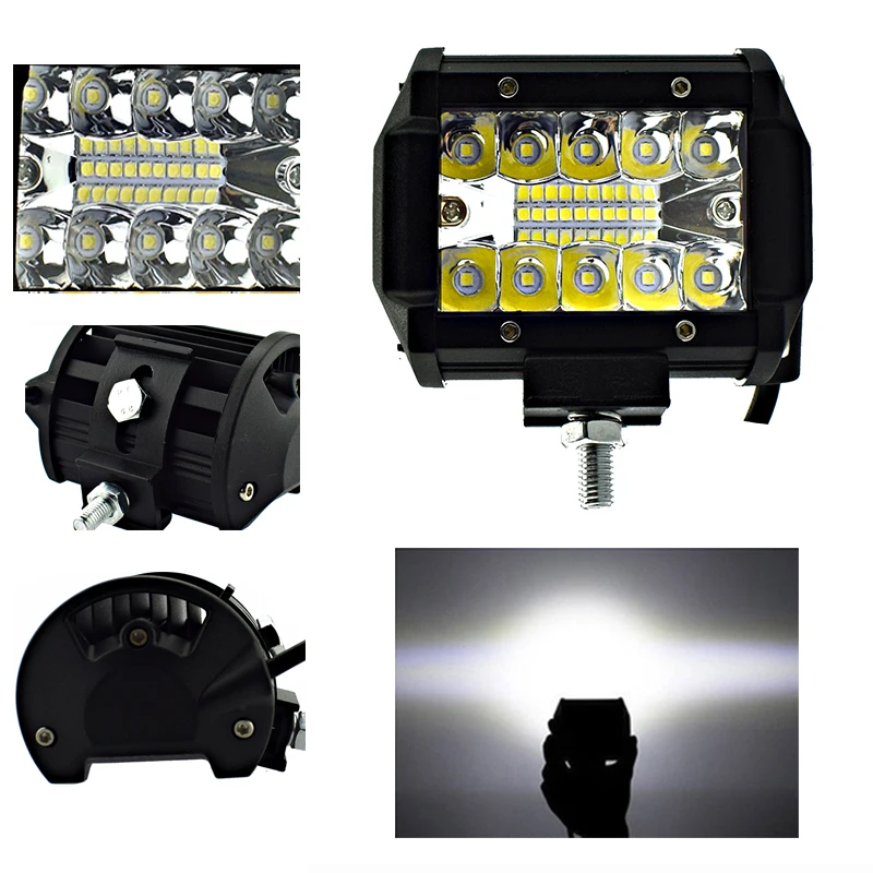 Светодиодные рабочие точечные светильники 12 В 60 Вт фары для мотоциклов
