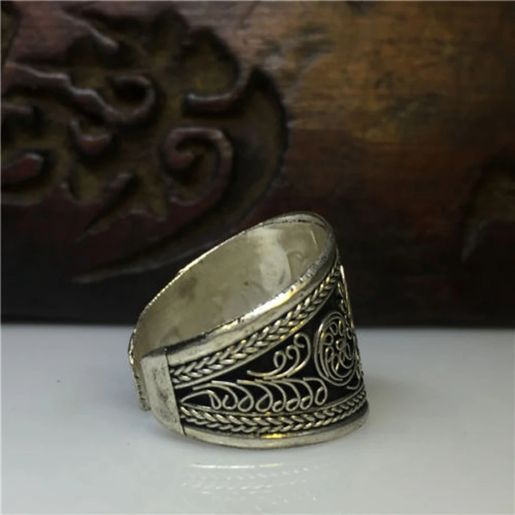 Регулируемое длинное кольцо из сплава|amulet ring|ring ringtibetan silver rings |