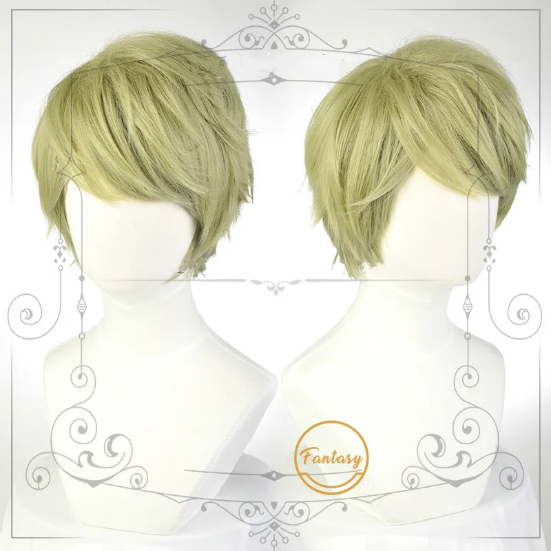 

Utsuki Chikage A3 косплей короткий зеленый термостойкий синтетический волос парик для Хэллоуина вечерние + бесплатная шапочка для парика
