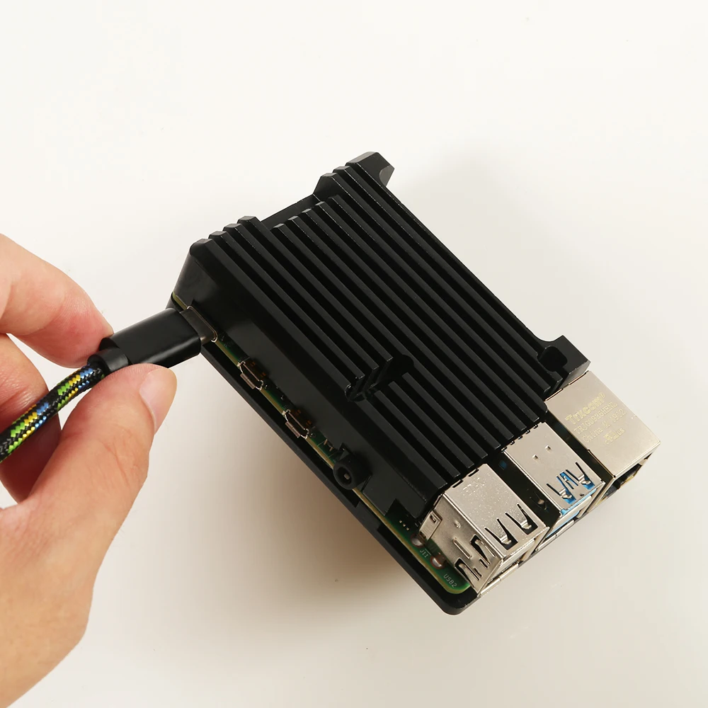 Чехол из алюминиевого сплава с охлаждающим радиатором совместим Raspberry Pi 4 Model