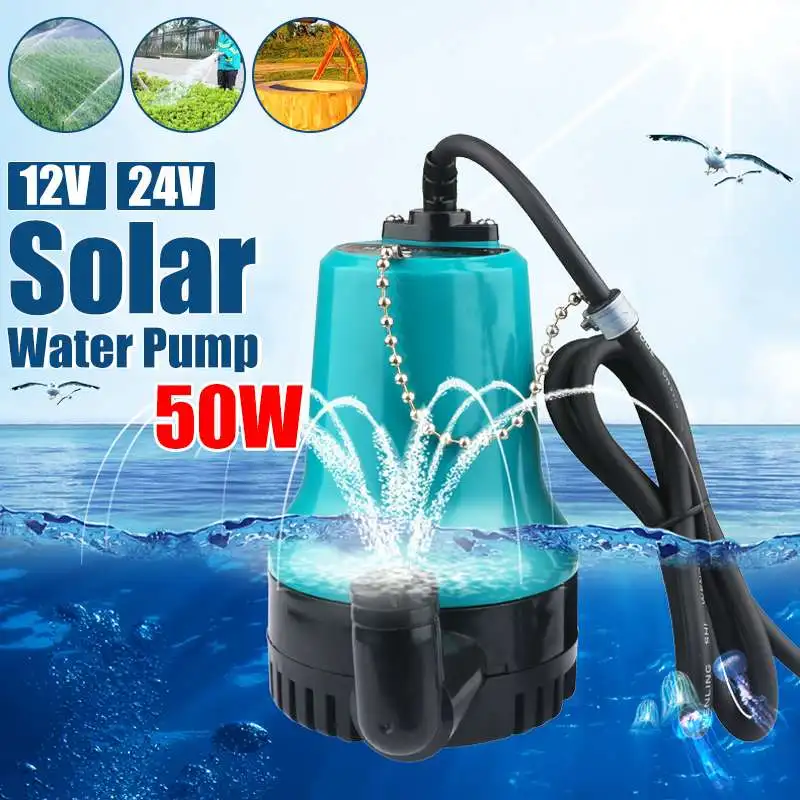 50 Вт 4500L/ч 5 м DC 12V/24V солнечных водонагревательных объектов щетка насоса мотор