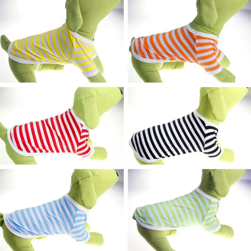 2020 полосатая одежда для собак Летний жилет домашних питомцев костюм чихуахуа