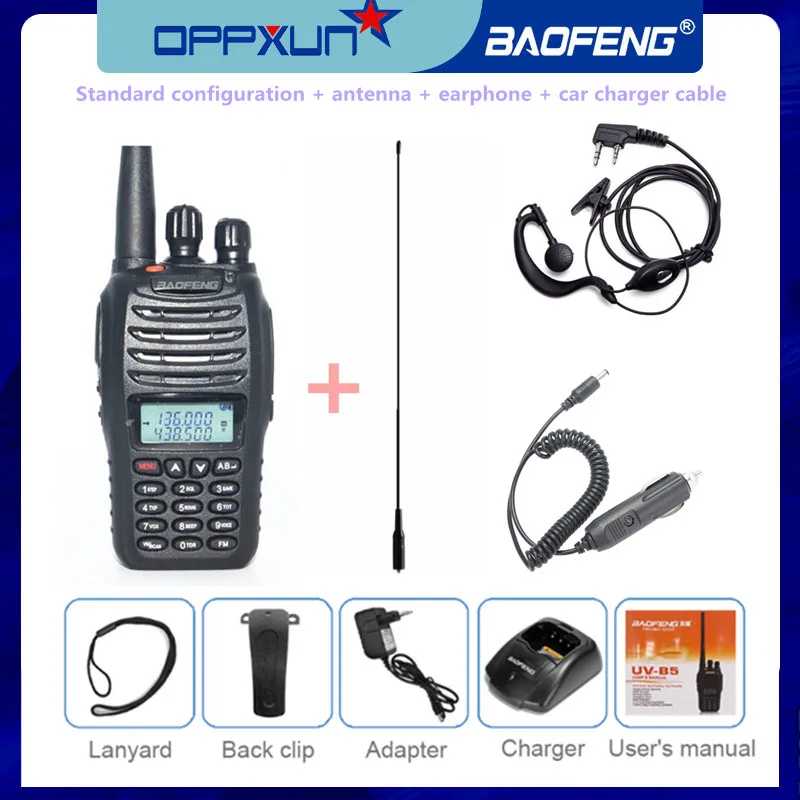 Baofeng UV-B5 иди и болтай Walkie Talkie “иди UVB5 двухдиапазонный УКВ 5 Вт 99CH fm-передатчик