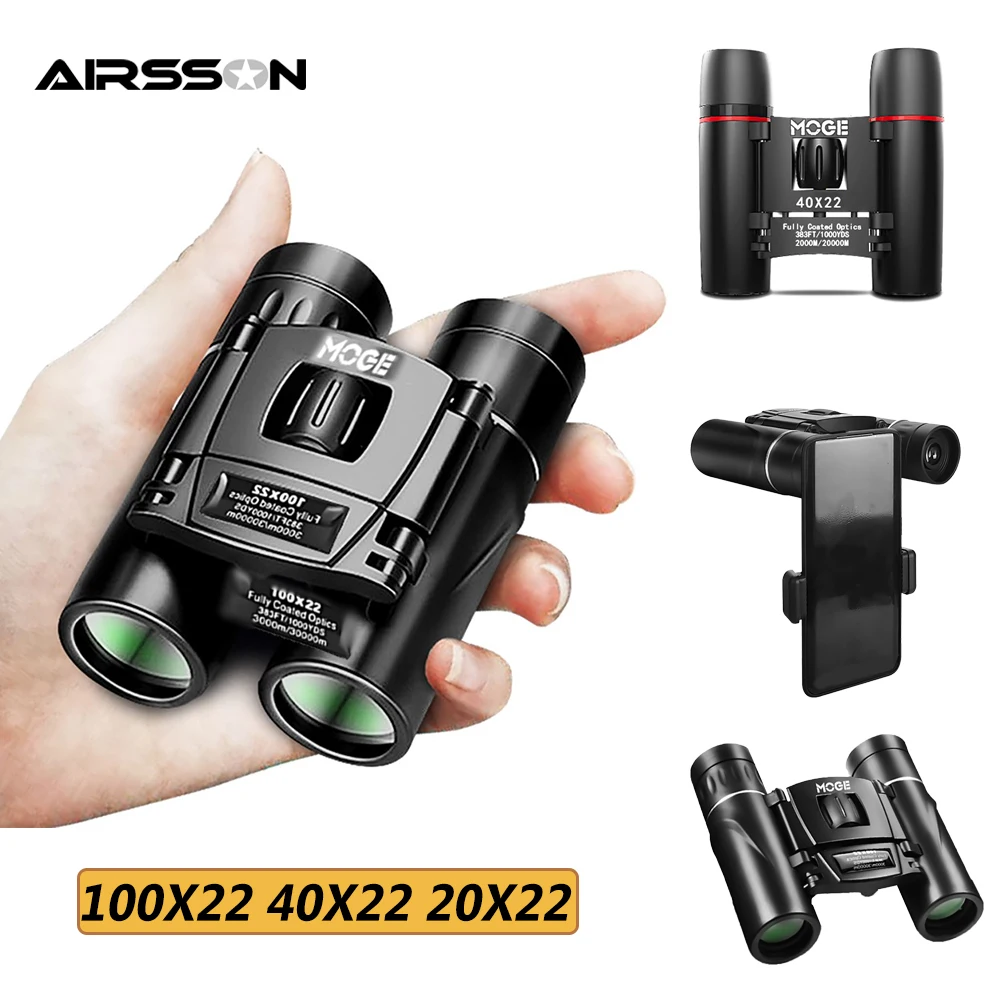 

Professional Binoculars 100X22 40x22 20x22 30000M Long Range Folding Mini HD Telescope Light Night Vision Outdoor Hunting Optics