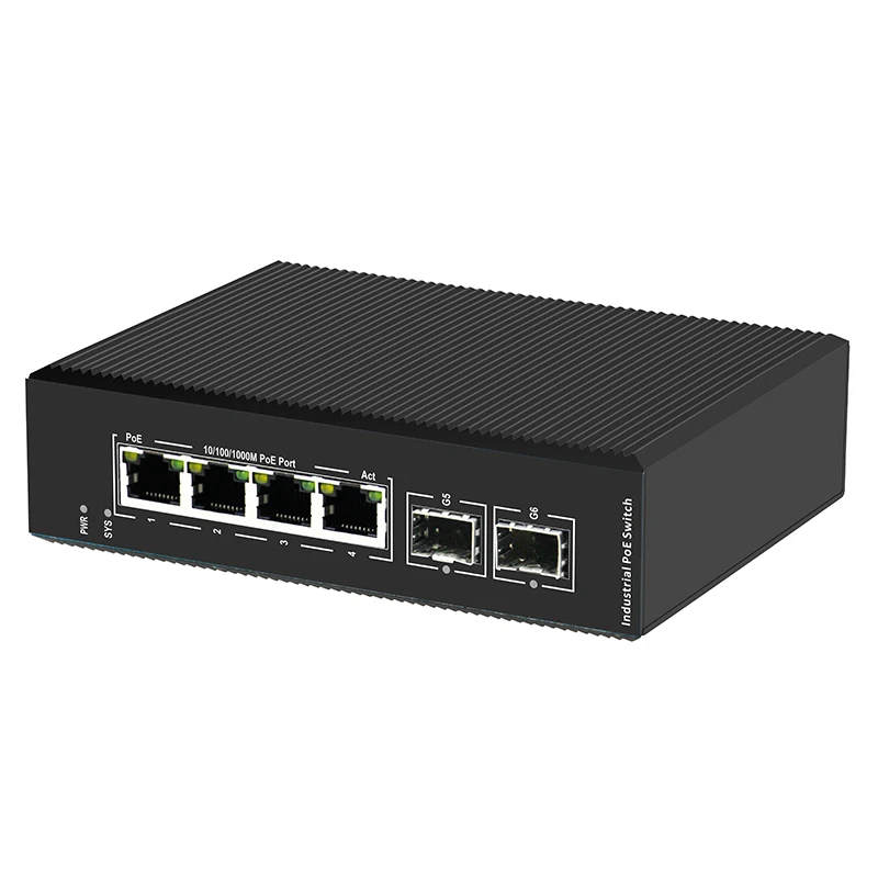 Гигабитный управляемый коммутатор Poe с 6 портами и 2 гигабитными SFP порт поддержки