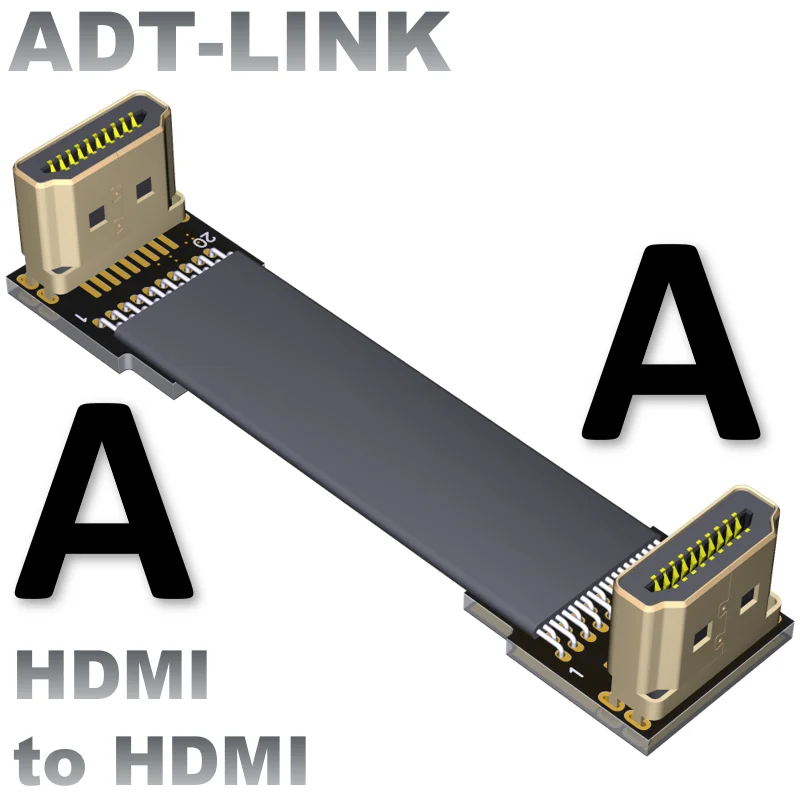 

Standard HDMI-compatible V2.0 built-in extension line supports 2K/144hz 4K/60Hz elbow flat cable 18Gbps Bandwidth 4K@50/60 2160p