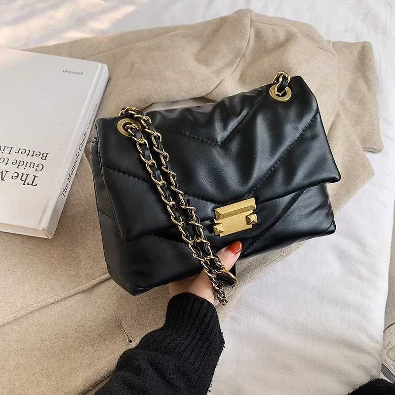 Сумка кросс-боди Женская модная дизайнерская маленькая сумочка черного цвета на