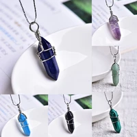 natural crystal necklace pendant jewelry amethyst point pendant couple pendant necklace pendant diy making accessories jewelry