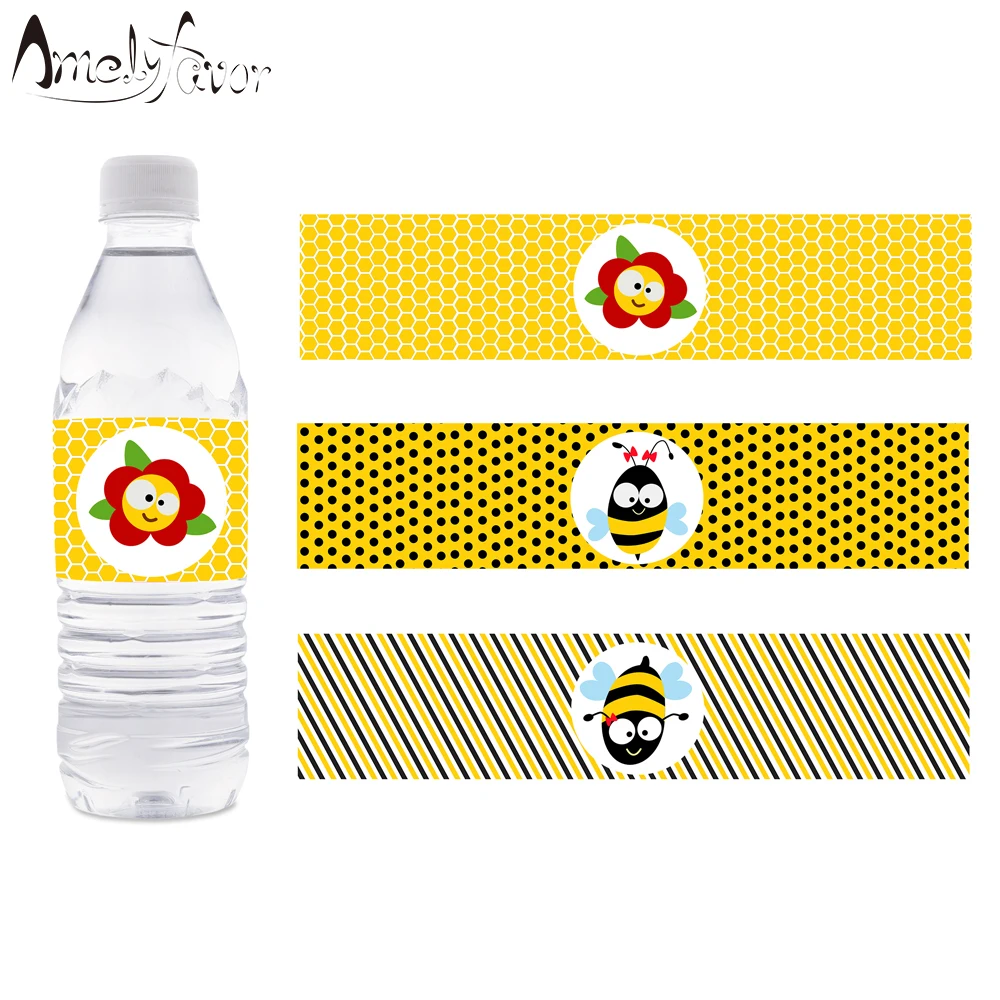 Насекомые Шмель пчела тема вечерние этикетки для бутылок украшение день