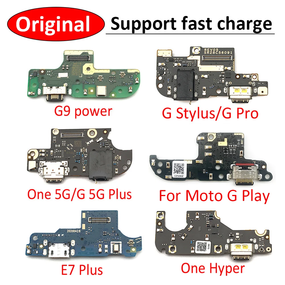 

Оригинальное зарядное устройство USB для телефона, гибкий кабель для Moto G9 Power G Stylus Pro One G порт платы E7 Plus Hyper Play G30 G50