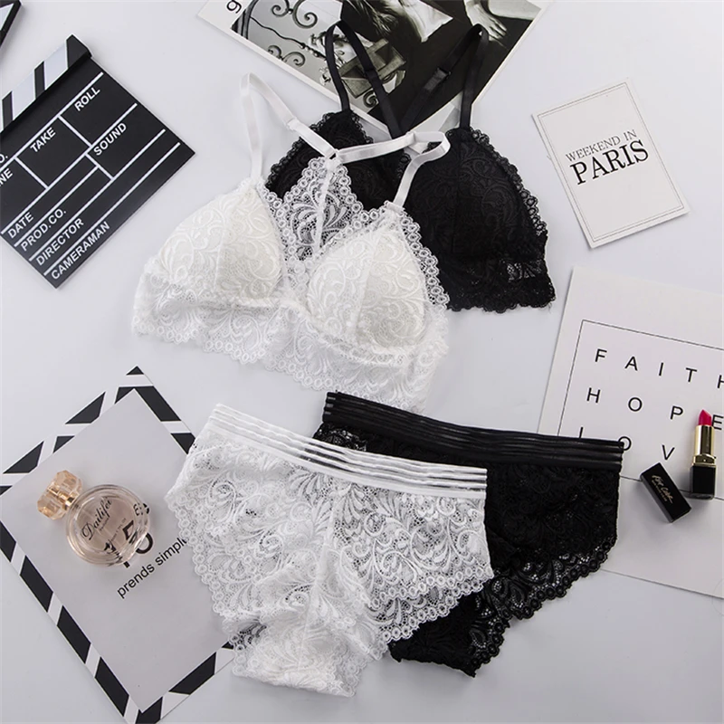 Комплект нижнего белья корсет с эффектом пуш-ап бесшовные кружевные трусики без