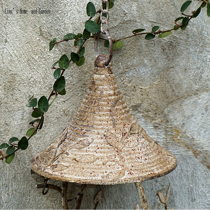 

Garden decor rustic vintage weathered country handmade bird feeder