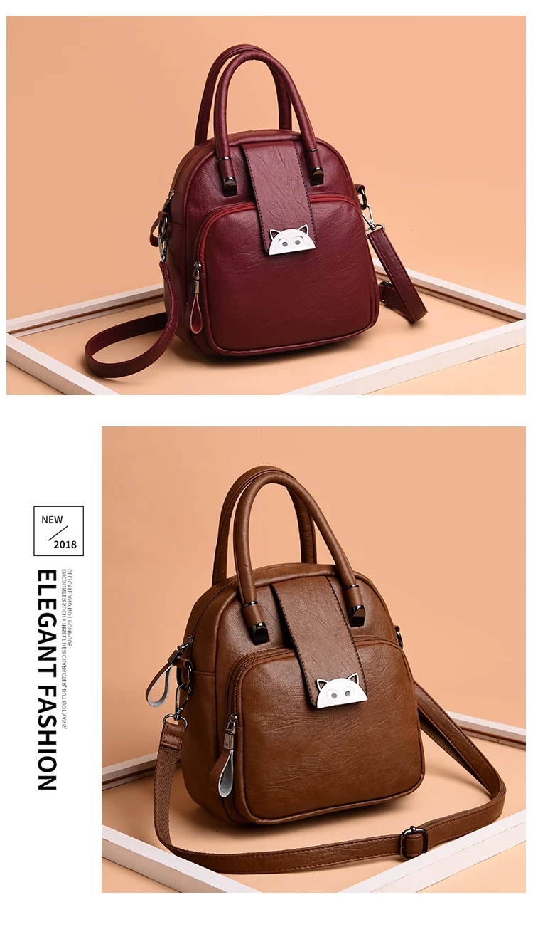 Женский металлический кожаный рюкзак женский рюкзак Mochila Feminina Повседневная многофункциональная женская сумка на плечо Sac A Dos дорожная сумка