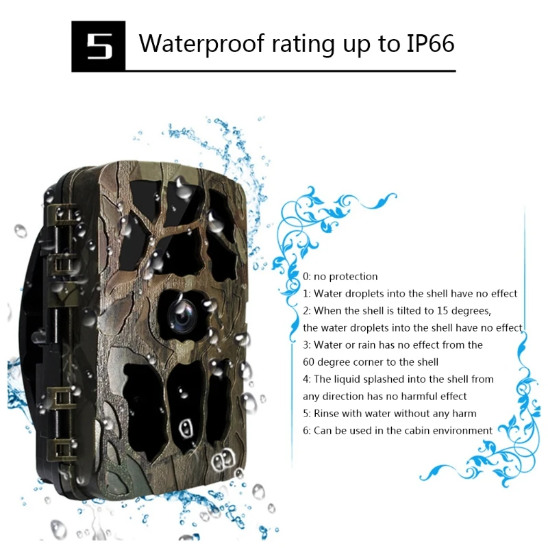 

Hunting Camera Trap Infrared Hunt Night Vision Support Waterproof Wildlife Photo-trap Hunting Trail Photo 4K Camera