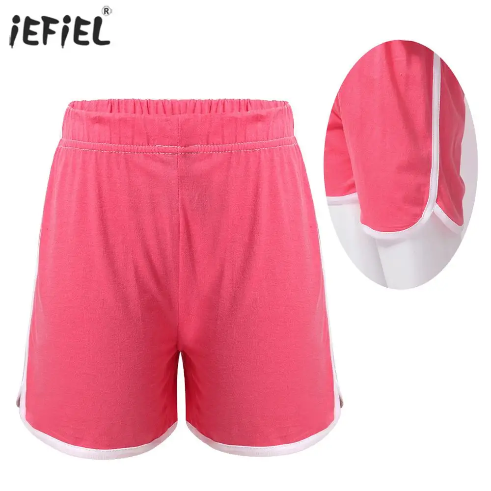 

Summer Fashion Girls Shorts Workout Yoga Elastic Waistband Shorts for Girls Soft Comfortable Cotton Fitness Pants Kids Clothes