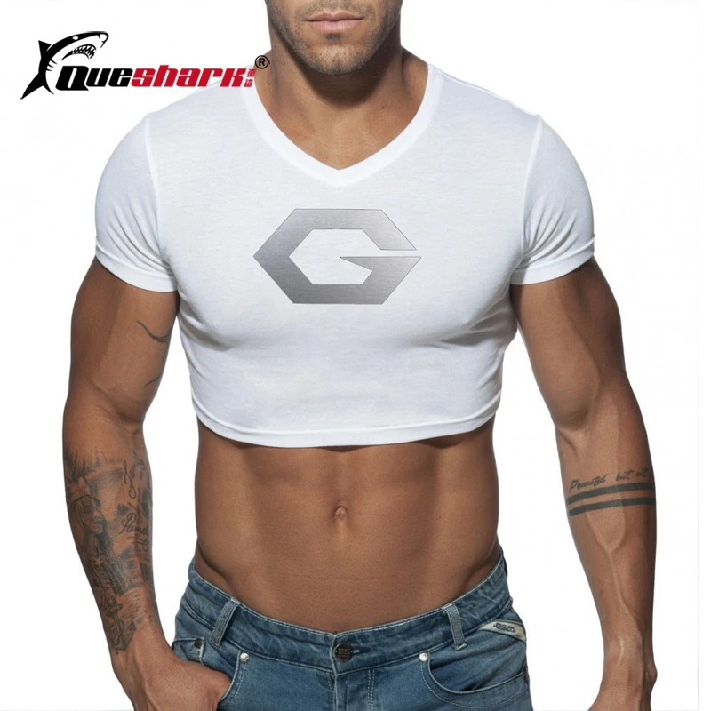 

Cotton Running Shirt Men camiseta hombre Gym Crop Tops Black V neck Dry Fit T-shirt Training Bodybuilding Fitness Crossfit Shirt