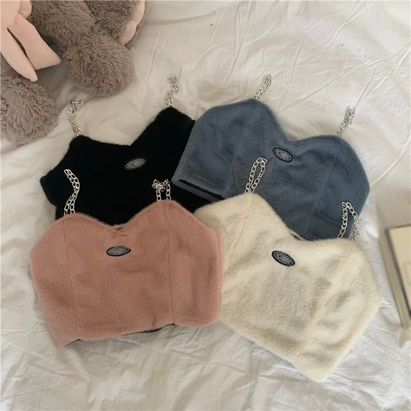 Майка женская без рукавов модный клубный однотонный топ с V образным вырезом и