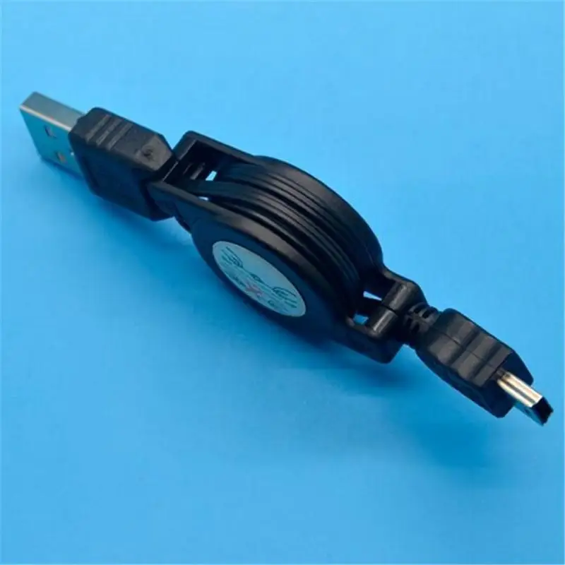 Новый Портативный черный Выдвижной USB 2 0 Тип Папа папа B 5 контактный кабель для