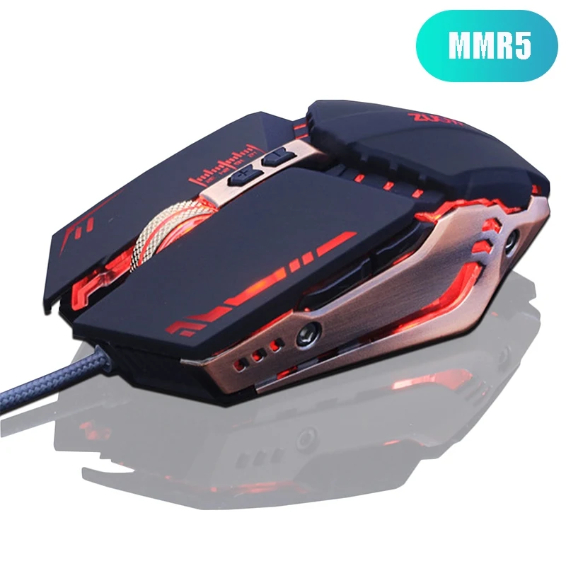 MMR5 black ZUOYA игровая мышь USB Проводная оптика Micel светодиодный с подсветкой игра Mause для ПК ноутбука pro gamer - Цвет: MMR5 black