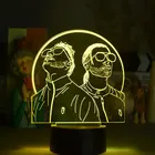 Французская Рэп Группа PNL 3d ночной Светильник Led Цвет Пеленальный ночной Светильник Спальня Настольный светильник для любителей сюрприз подарки Bluetooth Динамик