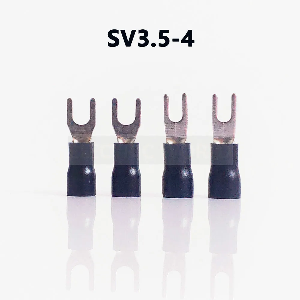 SV3.5-4 черный цвет холодного прессования клеммы Кабельный разъем 100 шт.