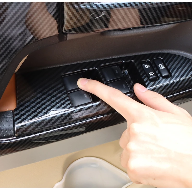 

For Toyota Land Cruiser 200 LC200 2016-2019 2020 LHD Car Interior Door Handle Armrest Window Lift Switch Panel Cover Trim