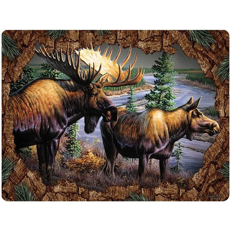 Moose квадратные 5d Сделай Сам алмазная живопись вышитые крестом картины Стразы