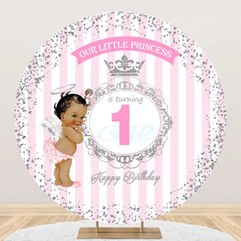 

New round background birthday wedding stretch background cloth props party decoration Can be personalized