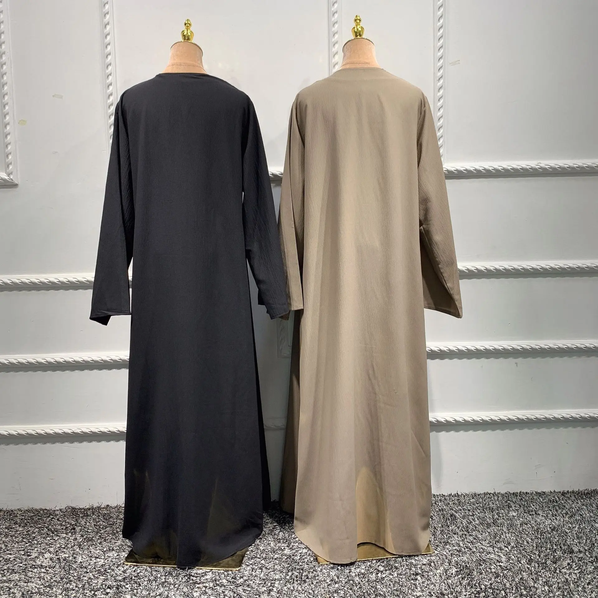 Islamic Ladies Abaya Fashion 3pcs Dress+skirt+open Robe Middle East Dubai Turkey Muslim Clothes Suits Women Kaftan Long Kimono