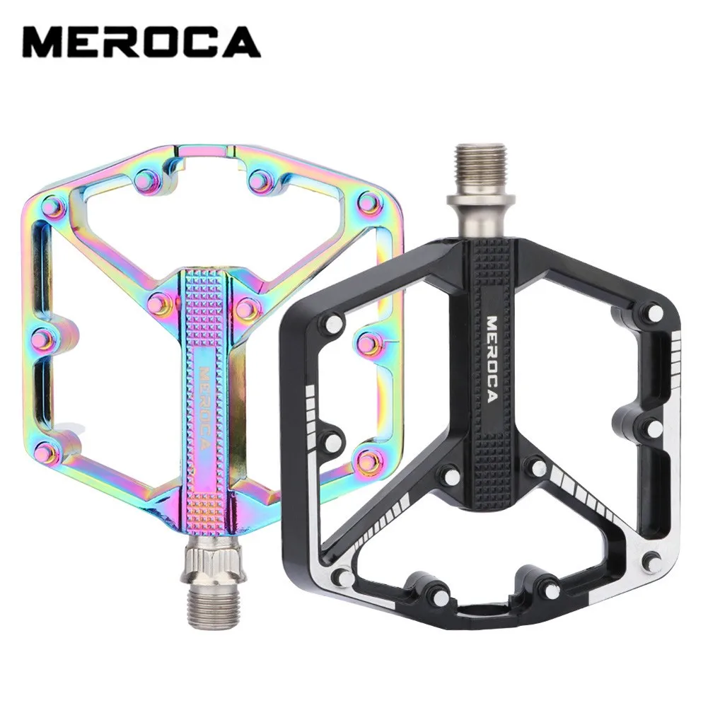 

Bicycle Pedals Wear Resistance Anti Slip Aluminum Alloy Double DU Foot Pedal Hollow Design Light Bicycle Parts Accessories