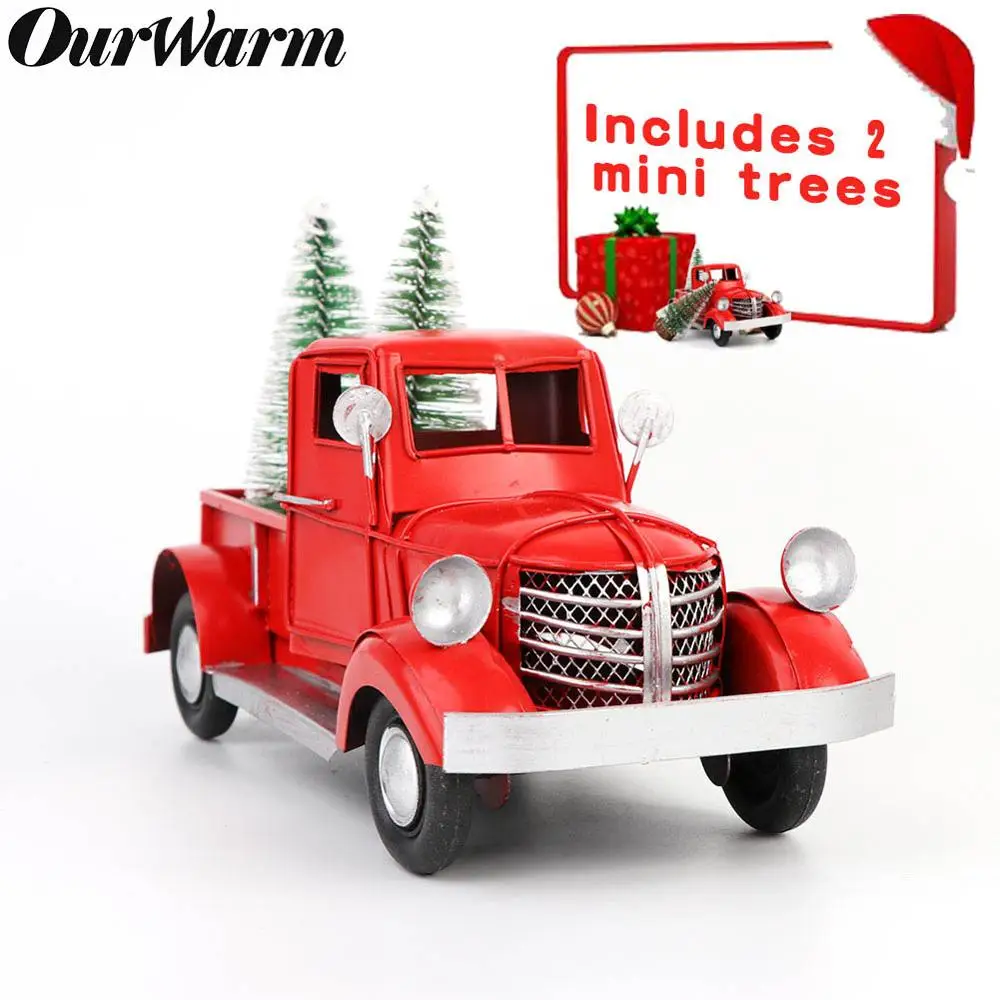 Красный металлический грузовик рождественские подарки для детей Рождественский