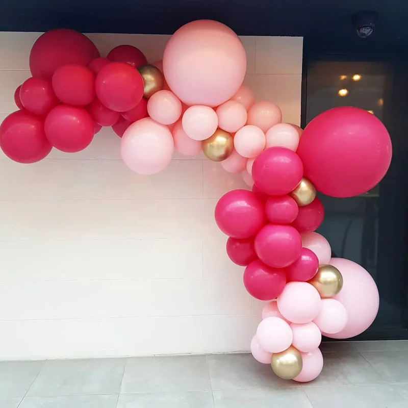 73 шт./партия розово красный воздушный шар гирлянда арочный комплект золотой