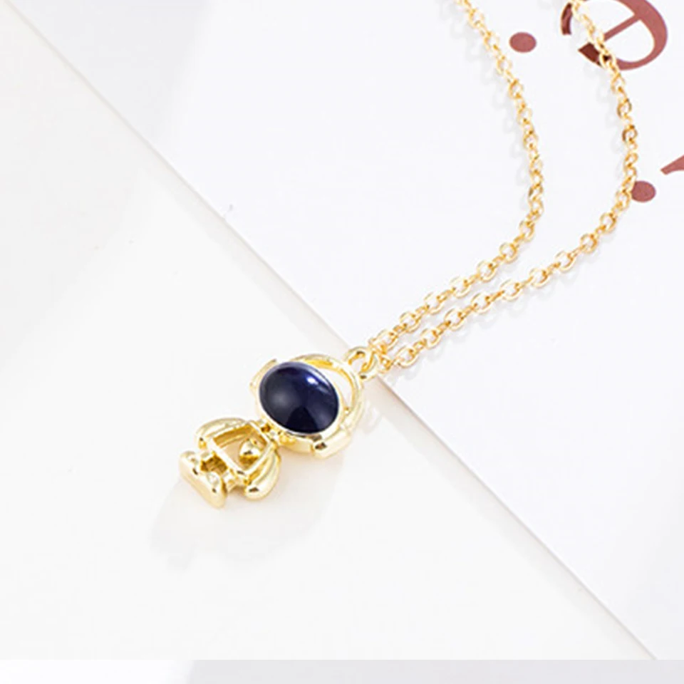 Модное милое ожерелье с подвеской в виде сердца астронавта для женщин мужчин